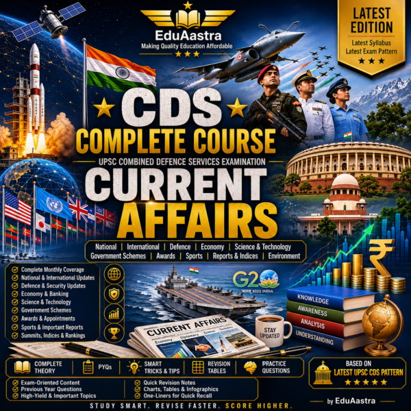 CDS Current Affairs (Jan 2025 to August 2026)
