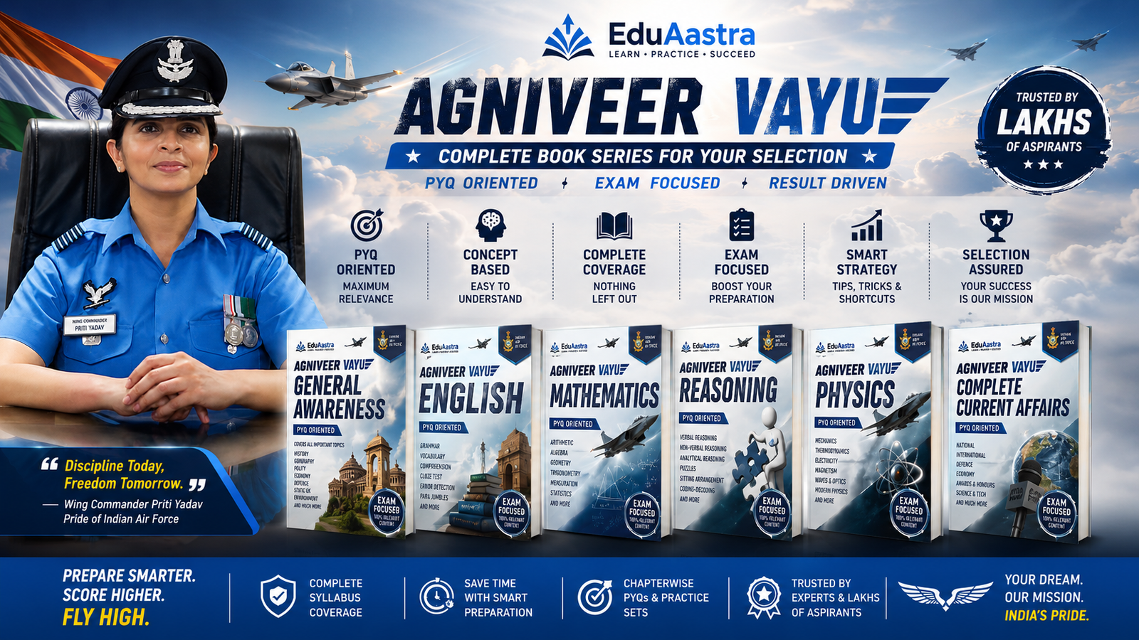 Agniveer Vayu Complete Book Series Banner - EduAastra